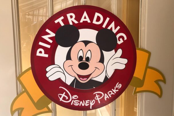 Pin Trading Sign.